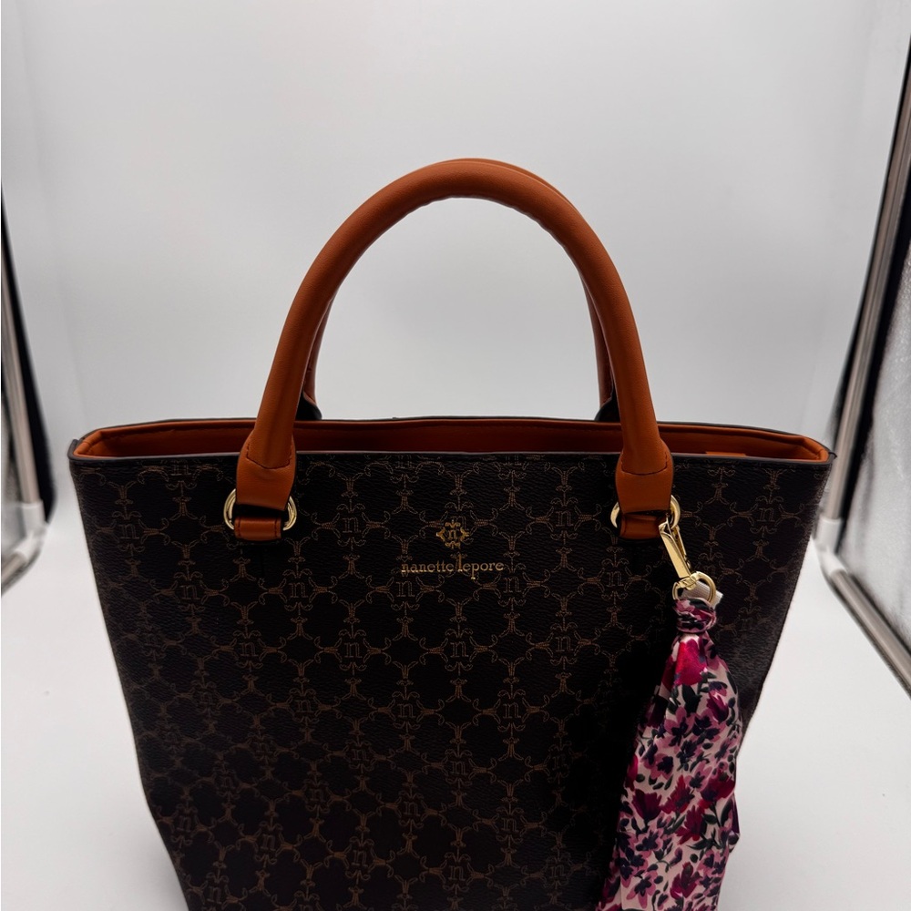 Nanette Lepore Brown and Tan Elegant Tote